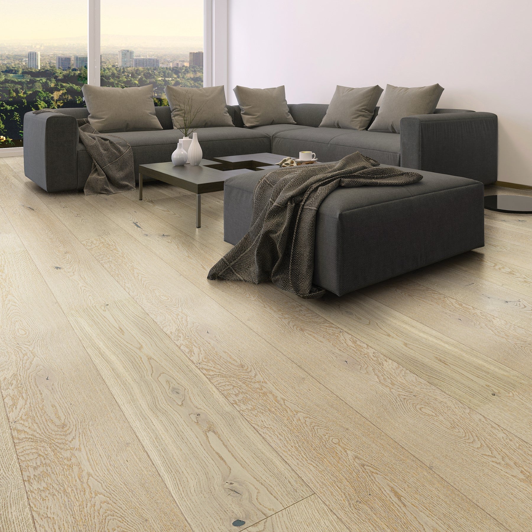 Piso de madera de ingeniería de roble francés Rio Alva – 5/8" x 8-1/2" – Capa de desgaste de 4 mm