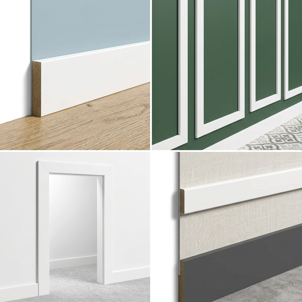 Baseboard & Casing 1×3 Squared Pine - 14 mm, 17 FT Long