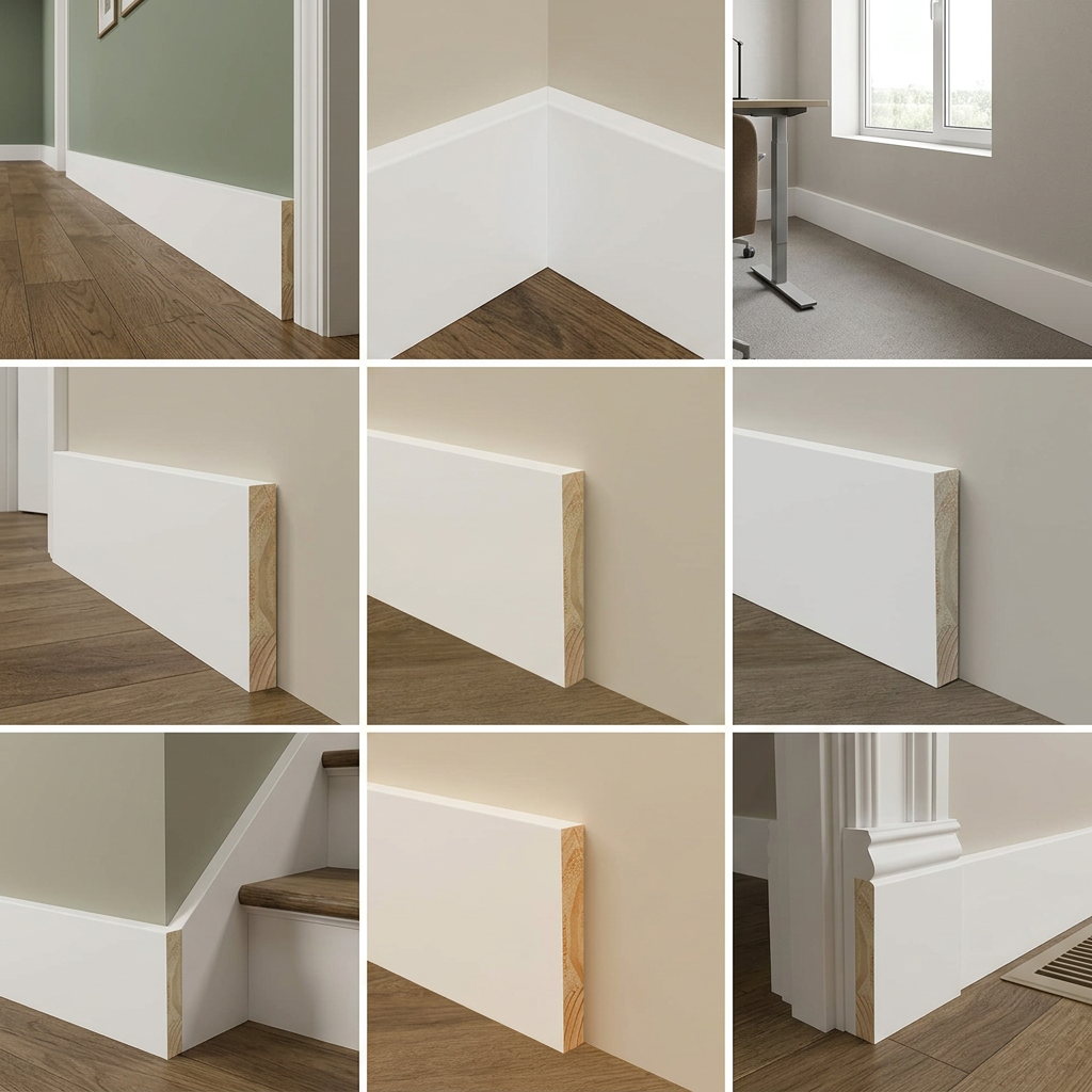 Baseboard 1×8 Pine Square Profile 14 mm 16 FT Long