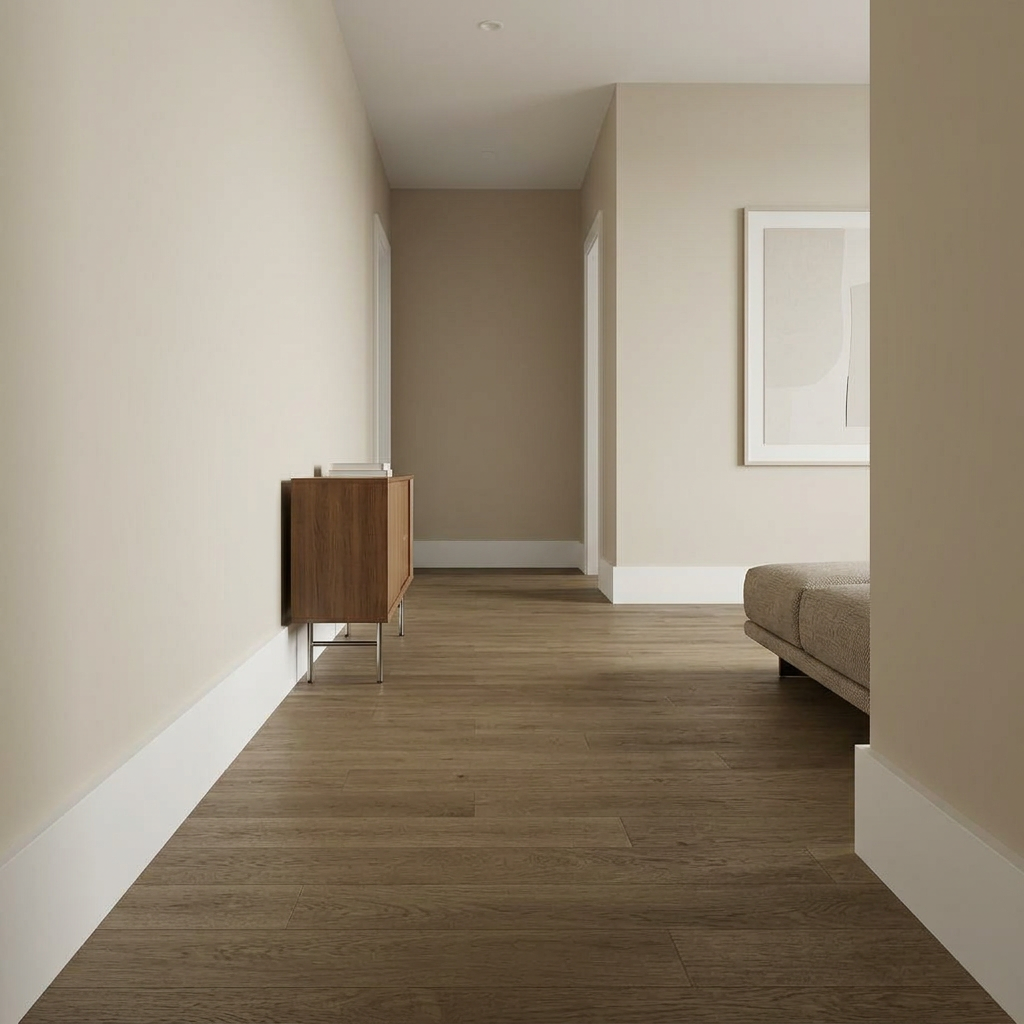 Baseboard 1×6 PVC Square Profile, 14mm 12 FT Long