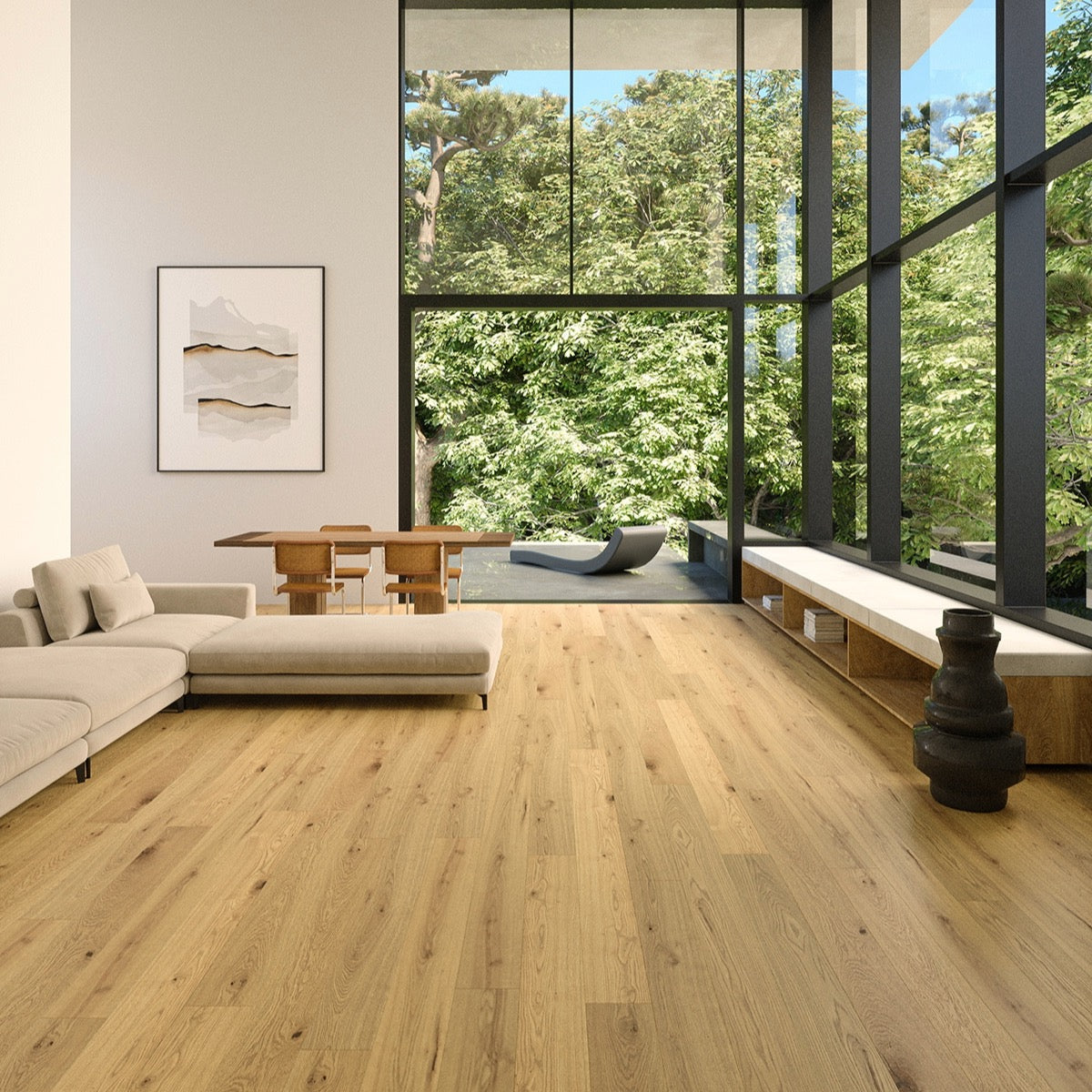Piso de madera de ingeniería de roble francés Rio Douro – 5/8" x 8-1– capa de uso de 4 mm