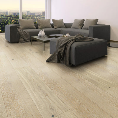 Piso de madera de ingeniería de roble francés Rio Alva – 5/8" x 8-1/2" – Capa de desgaste de 4 mm