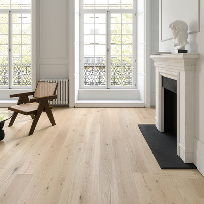 Piso de madera de ingeniería de roble francés Rio Alva – 5/8" x 8-1/2" – Capa de desgaste de 4 mm