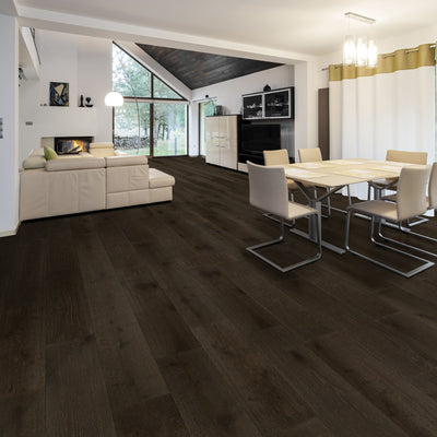 Piso de Madera de Ingeniería de Roble Francés Rio Mondego – 5/8" x 8-1/2" RL hasta 87" – Capa de Desgaste de 4 mm