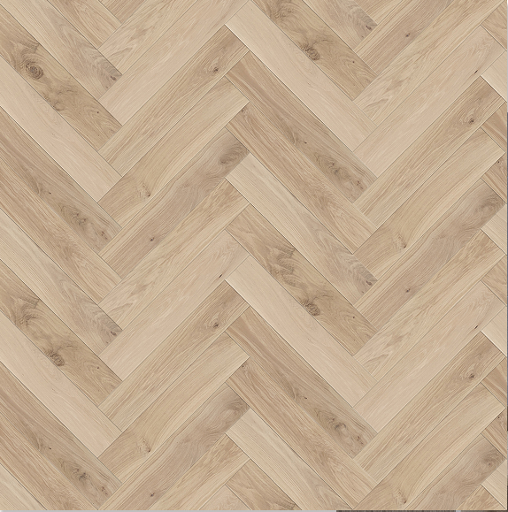 Rio Reno Herringbone Roble Inglés ½" x 5 ½" - Capa de uso de 3 mm